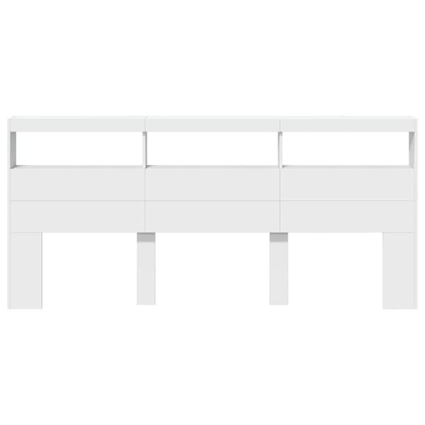 vidaXL Hodegavl skap med LED hvit 220x17x102 cm