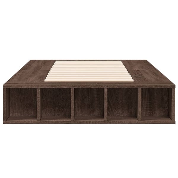 vidaXL Sengeramme brun eik 90x190 cm konstruert tre