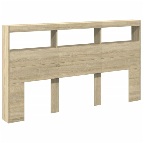 vidaXL Hodegavl skap med LED sonoma eik 180x17x102 cm