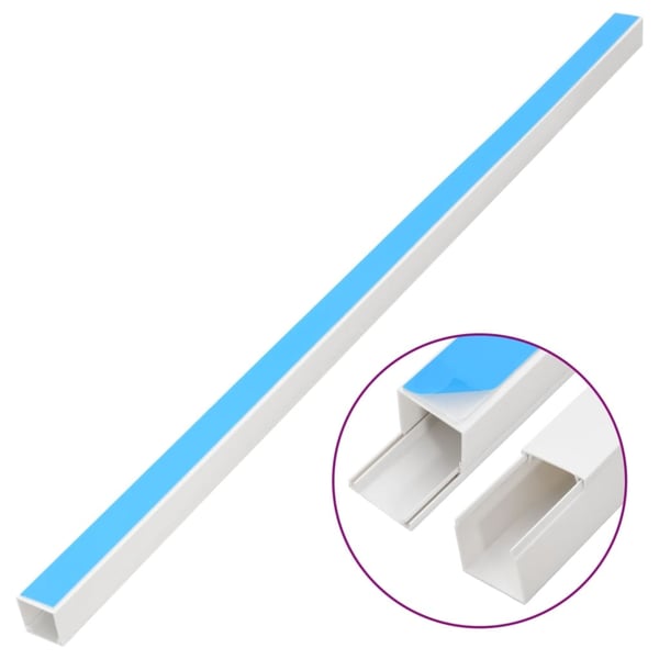 vidaXL Kabelkanaler selvklebende 25x16 mm 10 m PVC