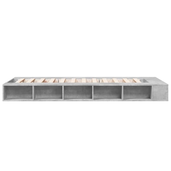 vidaXL Sengeramme betonggrå 75x190 cm konstruert tre