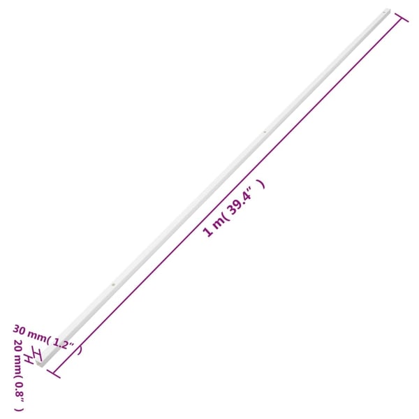 vidaXL Kabelkanaler 30x20 mm 10 m PVC