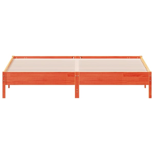 vidaXL Sengeramme uten madrass voksbrun 180x200 cm heltre furu
