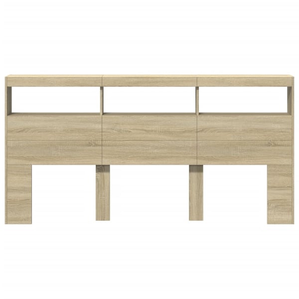 vidaXL Hodegavl skap med LED sonoma eik 200x17x102 cm