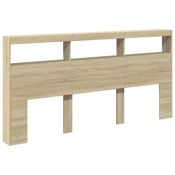 vidaXL Hodegavl skap med LED sonoma eik 200x17x102 cm