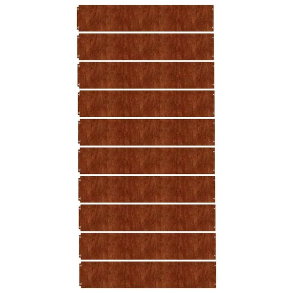 vidaXL Plenkanter 10 stk 20x103 cm fleksibelt cortenstål