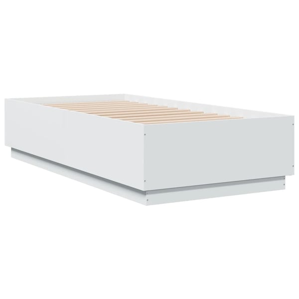 vidaXL sengeramme 90x190 cm konstrueret træ hvid