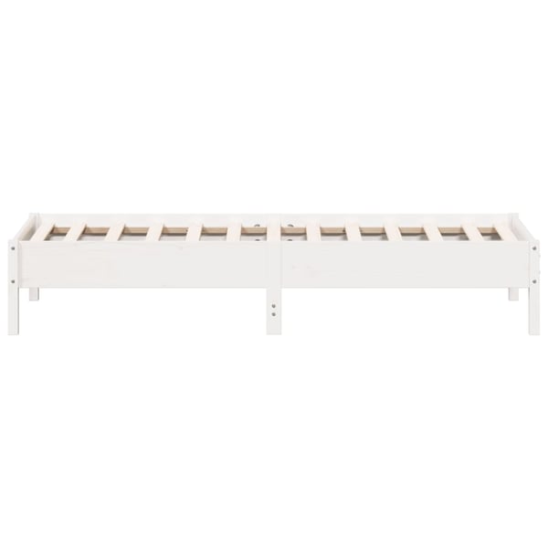 vidaXL Sengeramme uten madrass hvit 100x200 cm heltre furu