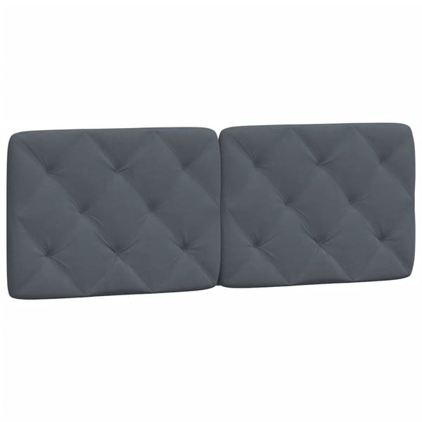 vidaXL seng med madras 140x190 cm velour mørkegrå