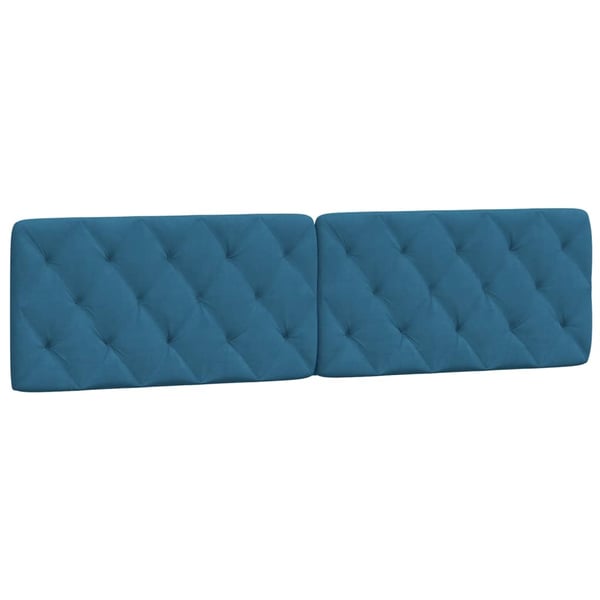 vidaXL sengeramme med LED uden madras 160x200 cm velour lyseblå