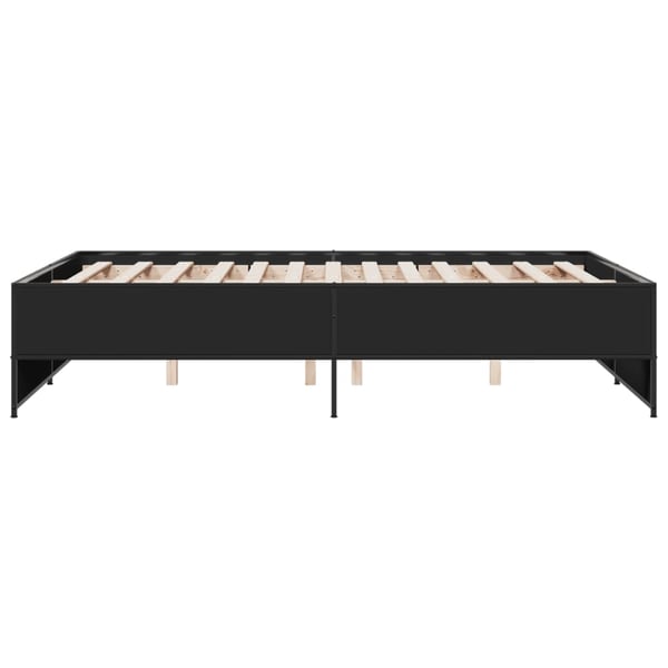 vidaXL Sengeramme svart 140x190 cm konstruert tre og metall