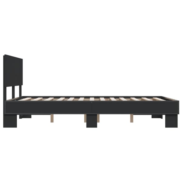 vidaXL Sengeramme svart 140x190 cm konstruert tre og metall