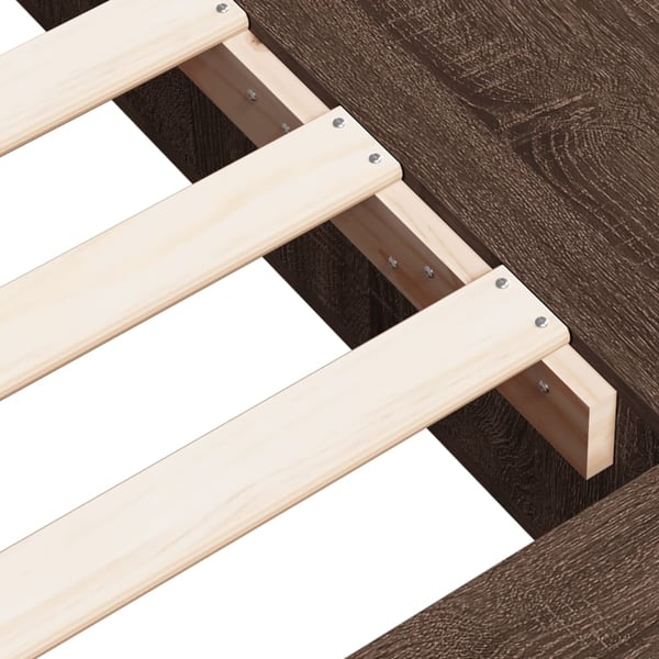 vidaXL Sengeramme brun eik 75x190 cm konstruert tre