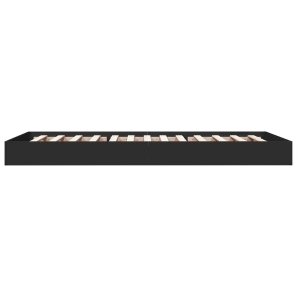 vidaXL Sängynrunko musta 75x190 cm tekninen puu