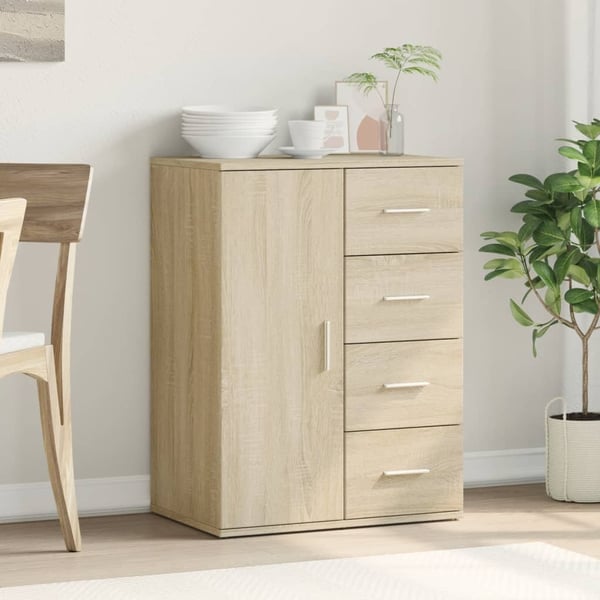 vidaXL skænk 59x39x80 cm konstrueret træ sonoma-eg