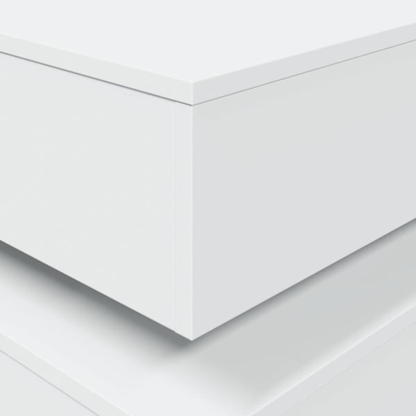 vidaXL Salongbord med LED-lys hvit 50x50x40 cm