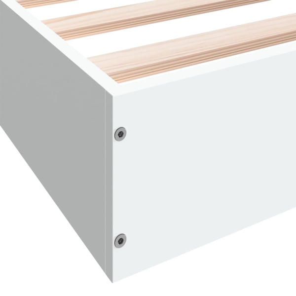 vidaXL Sengeramme hvit 90x190 cm konstruert tre