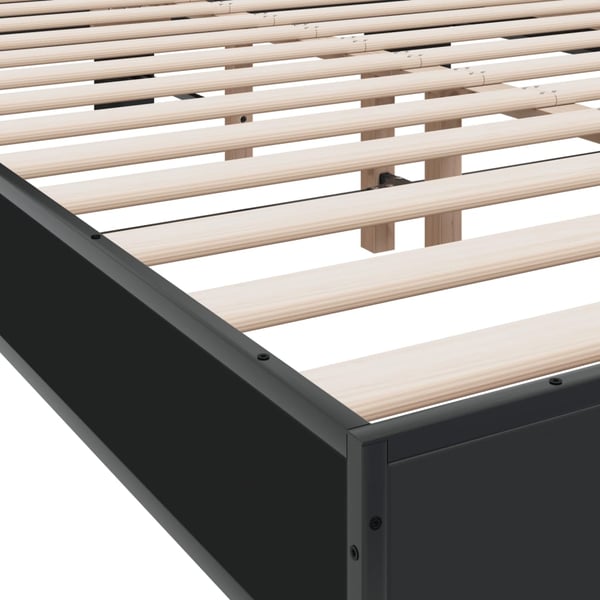 vidaXL Sengeramme svart 120x200 cm konstruert tre og metall