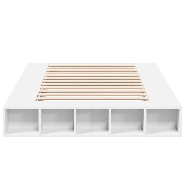 vidaXL Sengeramme hvit 135x190 cm konstruert tre