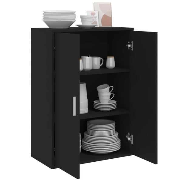 vidaXL skænk 60x31x84 cm konstrueret træ sort