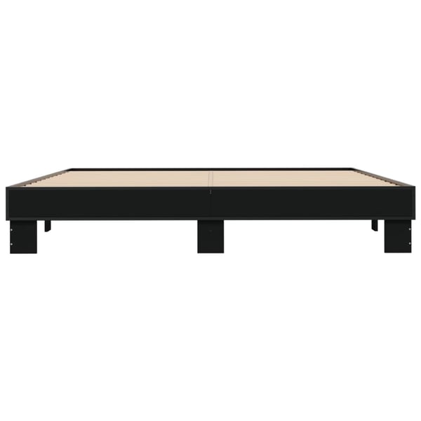 vidaXL Sengeramme svart 200x200 cm konstruert tre og metall