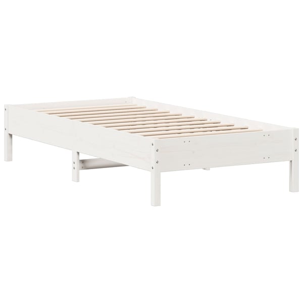 vidaXL Sengeramme uten madrass hvit 90x190 cm heltre furu