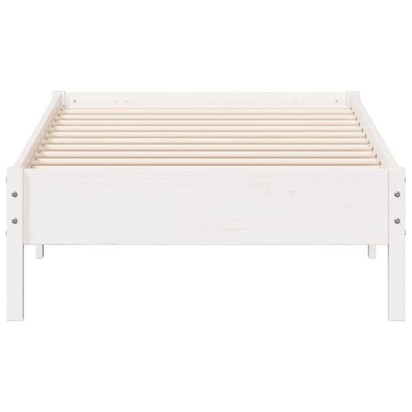 vidaXL Sengeramme uten madrass hvit 90x190 cm heltre furu