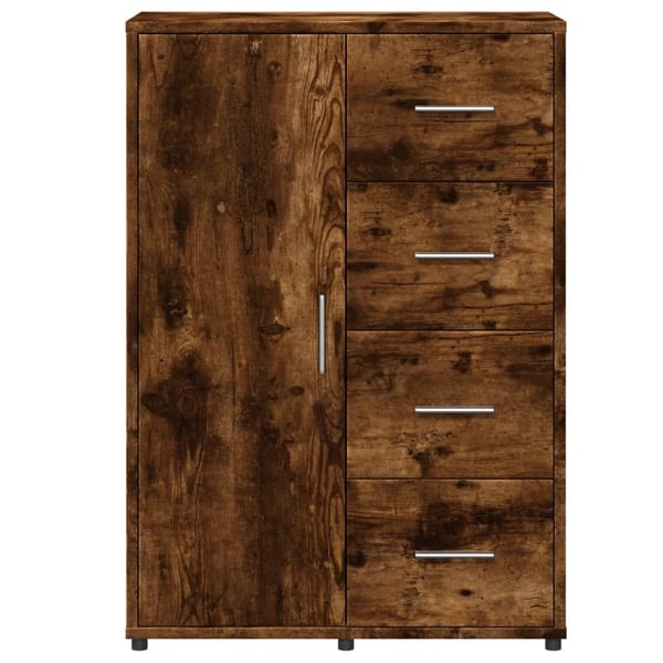 vidaXL Skjenk røkt eik 60x31x84 cm konstruert tre
