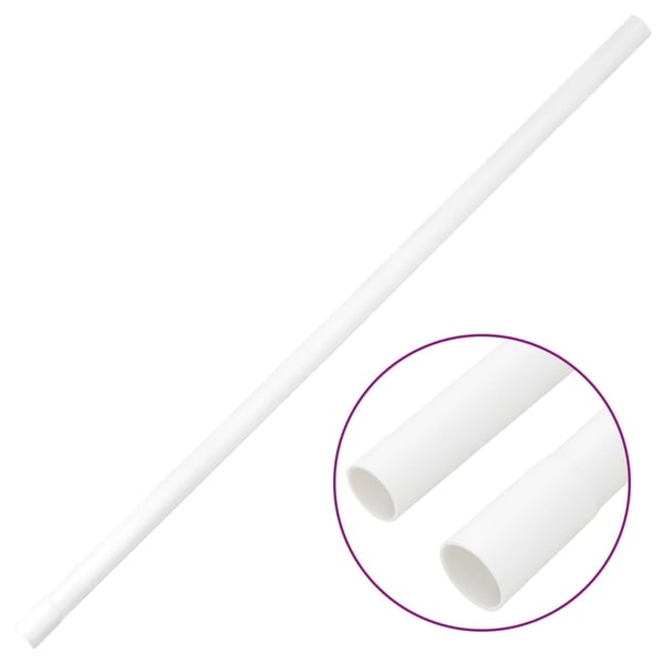 vidaXL Kabelkanaler med klips Ø25 mm 30 m PVC