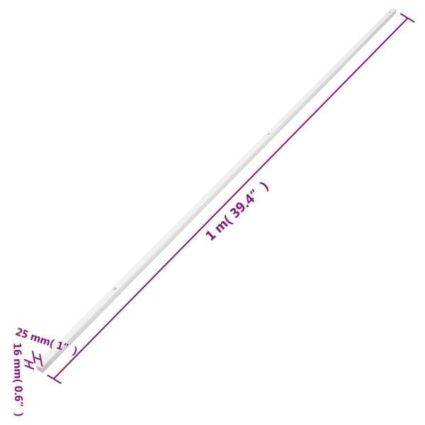 vidaXL Kabelkanaler 25x16 mm 30 m PVC