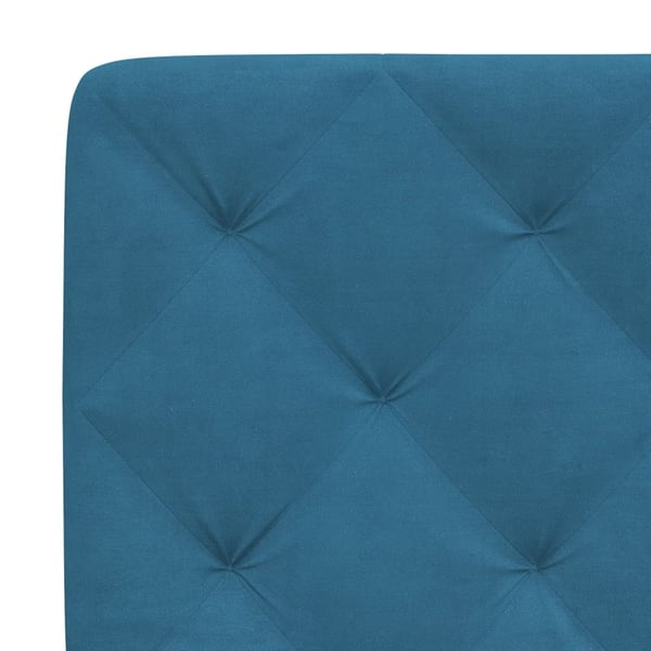 vidaXL seng med madras 100x200 cm velour blå