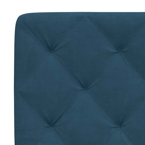 vidaXL sengeramme med LED uden madras 100x200 cm velour blå