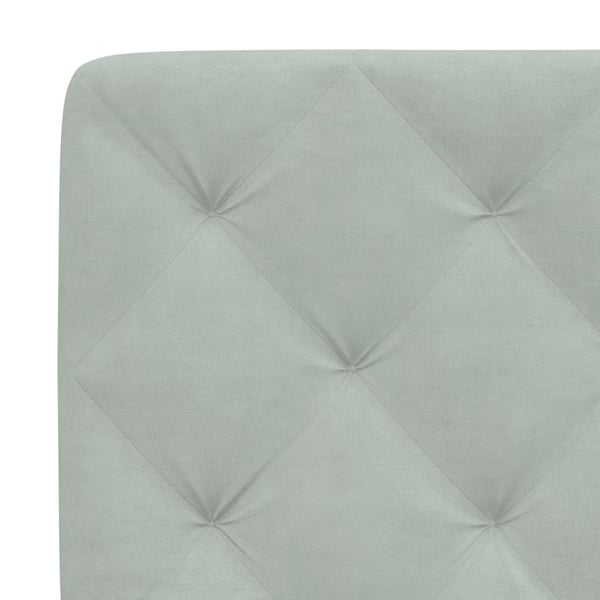 vidaXL Bed Frame with LED without Mattress Light Grey 200x200 cm Velvet