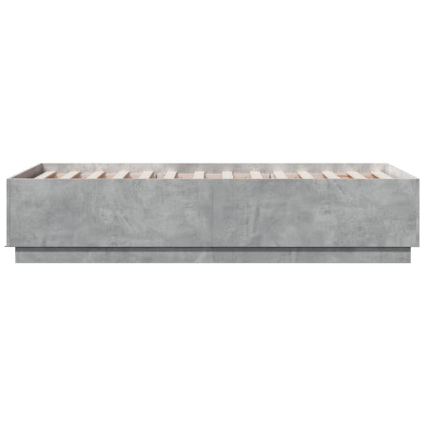 vidaXL Sengeramme betonggrå 75x190 cm konstruert tre