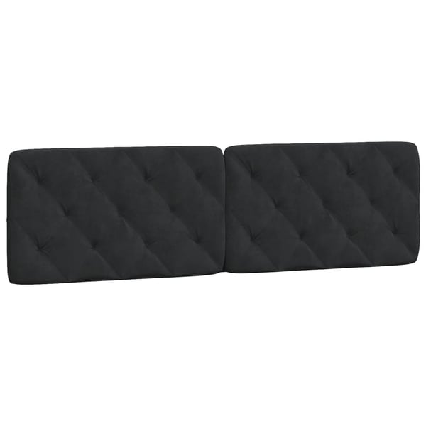 vidaXL sengeramme med LED uden madras 180x200 cm velour sort