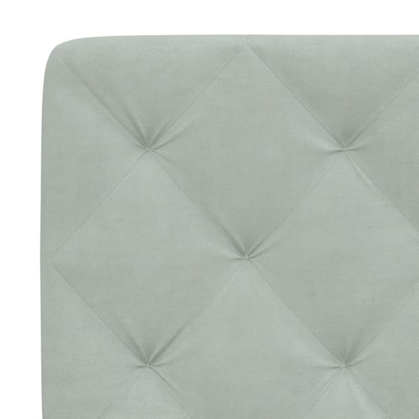 vidaXL sengeramme med LED uden madras 180x200 cm velour lysegrå