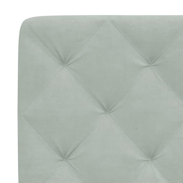 vidaXL Bed Frame with LED without Mattress Light Grey 180x200 cm Velvet