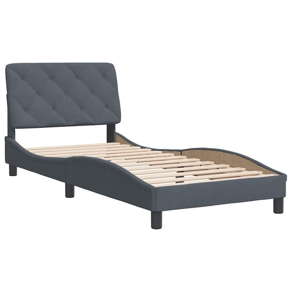 vidaXL sengeramme uden madras Mørkegrå 80x200 cm Fløjl