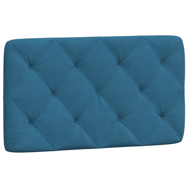 vidaXL seng med madras 90x200 cm velour blå