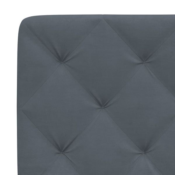 vidaXL seng med madras 140x200 cm velour mørkegrå