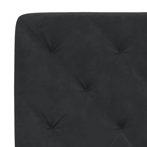 vidaXL sengeramme med LED uden madras 90x190 cm velour sort