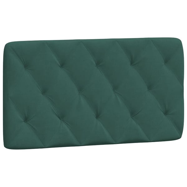 vidaXL seng med madras 100x200 cm velour mørkegrøn