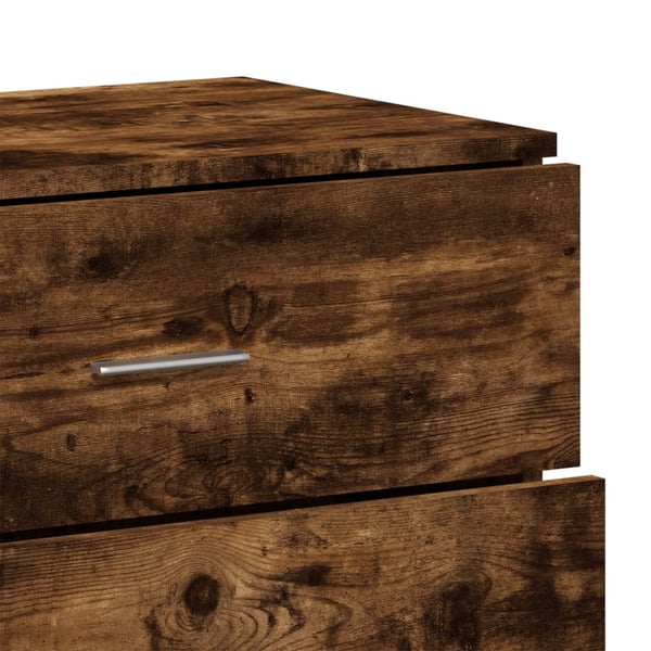vidaXL Skjenker 2 stk røkt eik 60x39x80 cm konstruert tre