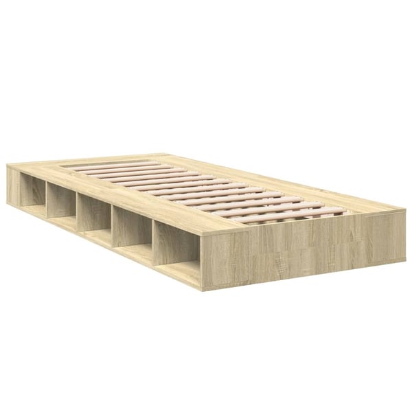 vidaXL Sengeramme sonoma eik 100x200 cm konstruert tre