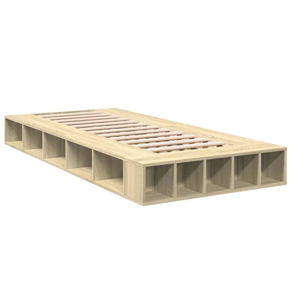 vidaXL Sengeramme sonoma eik 100x200 cm konstruert tre