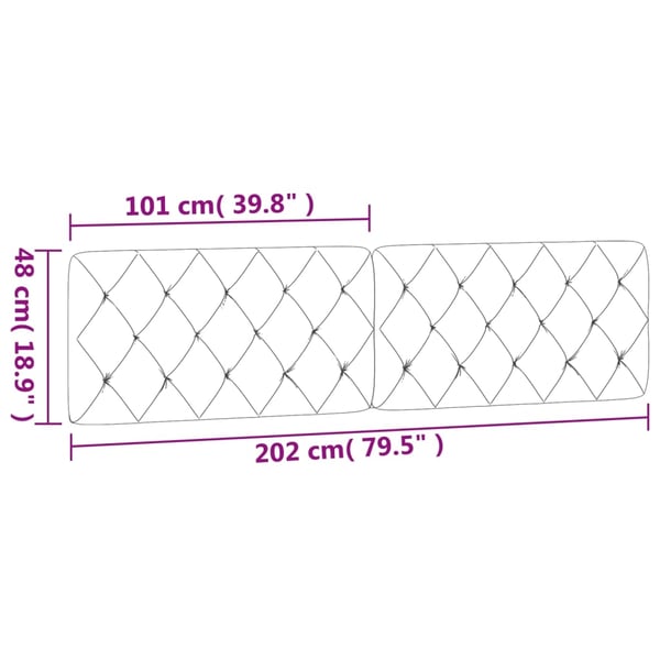 vidaXL gavlpude 200 cm velour mørkegrå