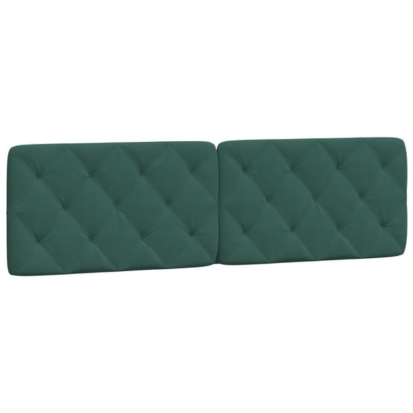 vidaXL gavlpude 180 cm velour mørkegrøn