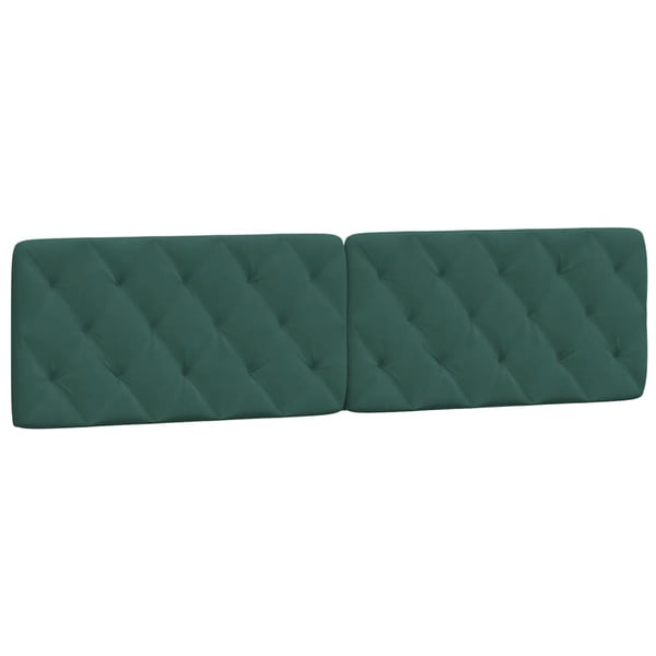 vidaXL gavlpude 200 cm velour mørkegrøn