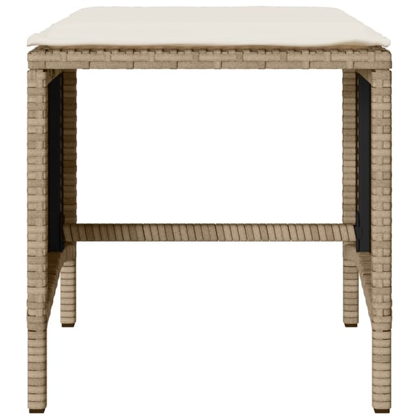 vidaXL sofasæt til haven 4 dele med hynder polyrattan beige