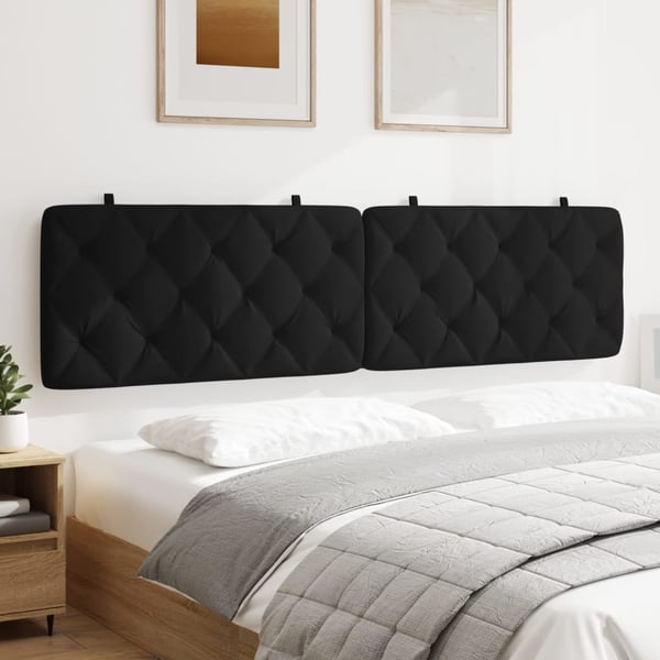 vidaXL Dyna till huvudgavel svart 200 cm sammet